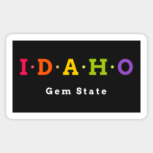 Idaho, USA. Gem State. Sticker